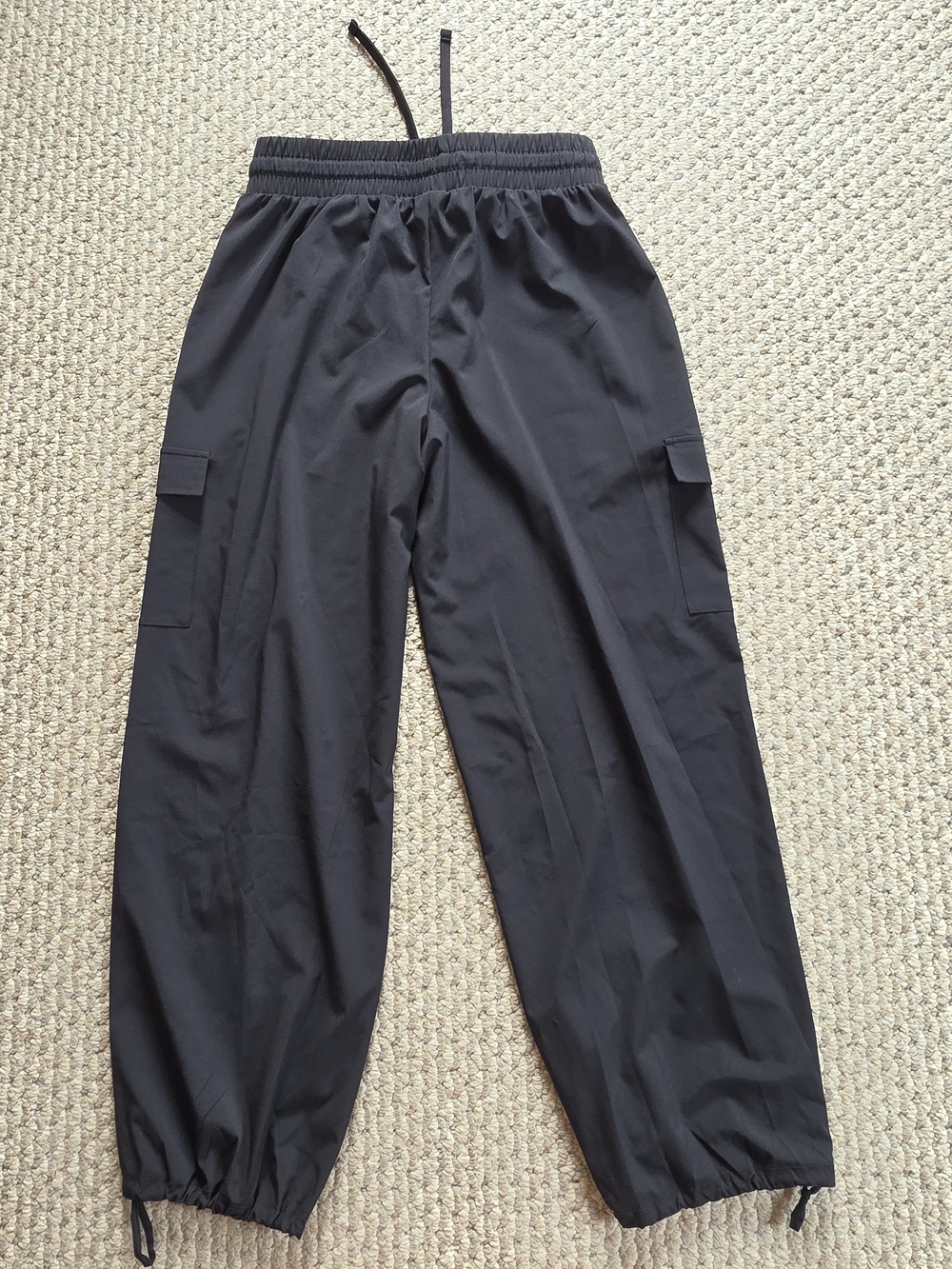 tek gear Black Cargo Jogger Pants with Drawstring Waist - Picture 5 of 6